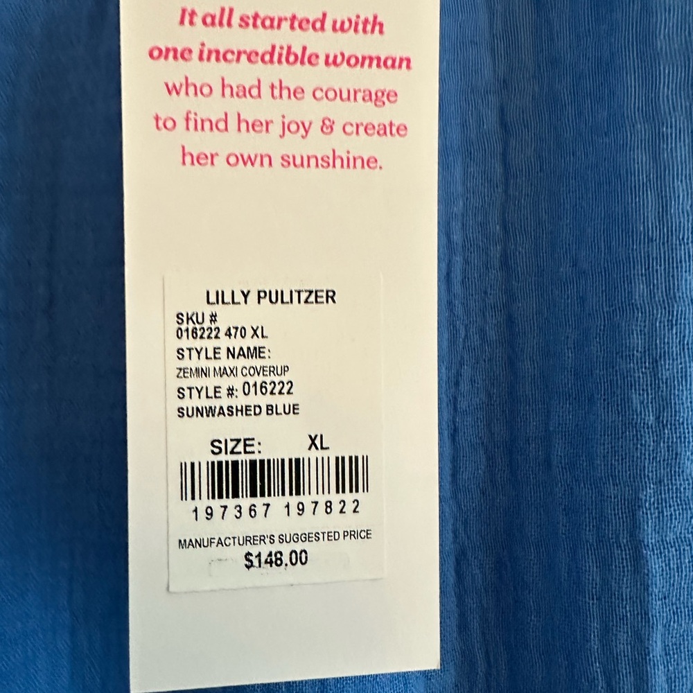 Lilly Pulitzer Zemini Maxi Coverup in Vibrant Blue - Picture 2 of 6